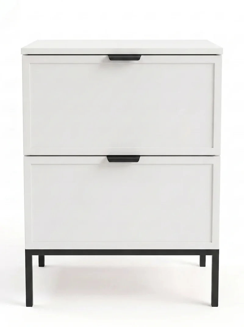 Waschtischunterschrank 60 cm auf einem Metallgestell Roma - Weiß