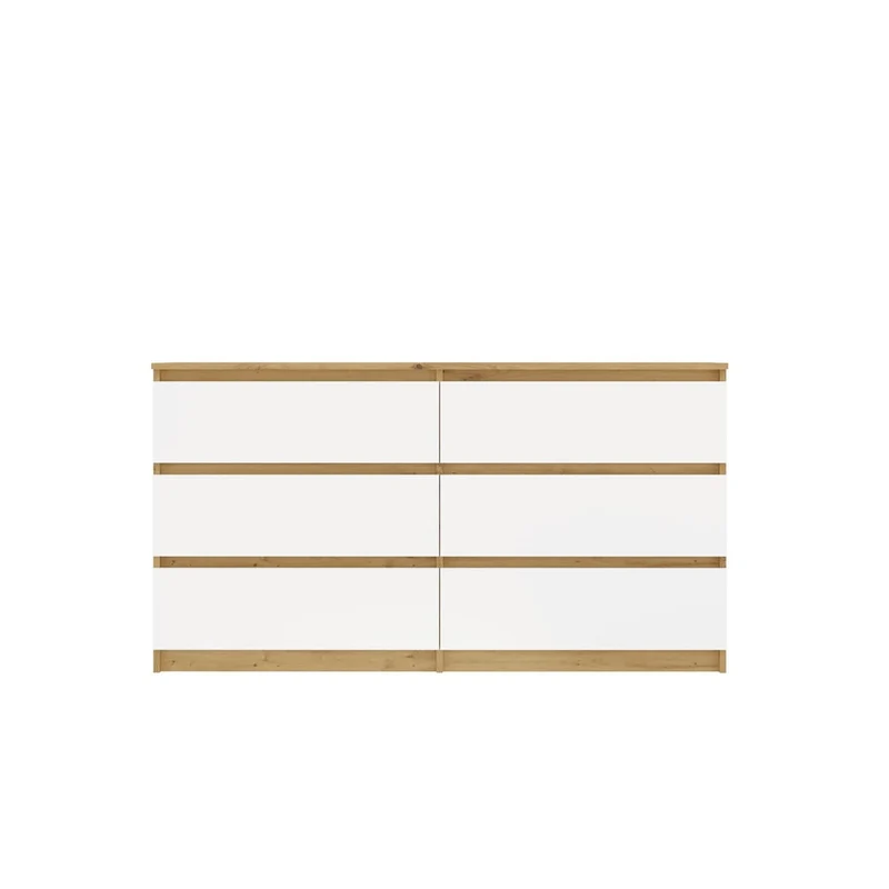 Komoda Malwa M6 140 DĄB ARTISAN BIAŁY