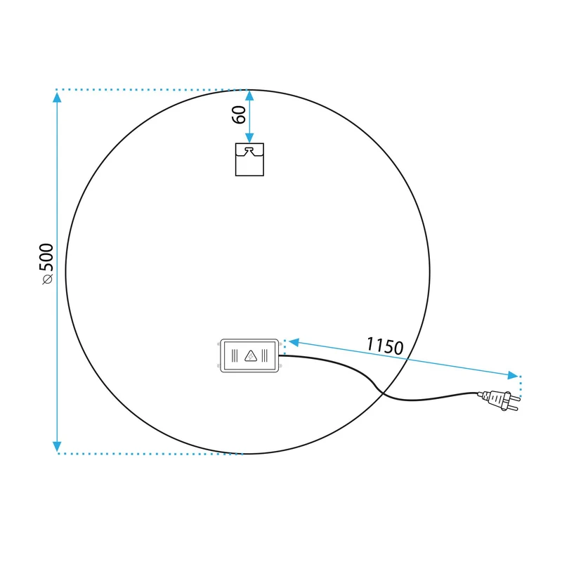 LED-Wandspiegel FFJ - 50 cm