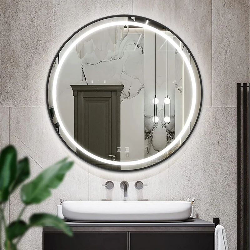 LED-Wandspiegel MMJ 50 cm - Schwarz