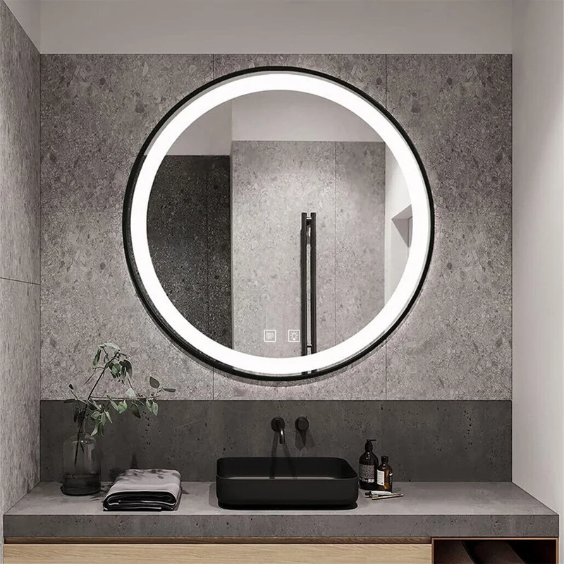 LED-Wandspiegel MMJ 50 cm - Schwarz