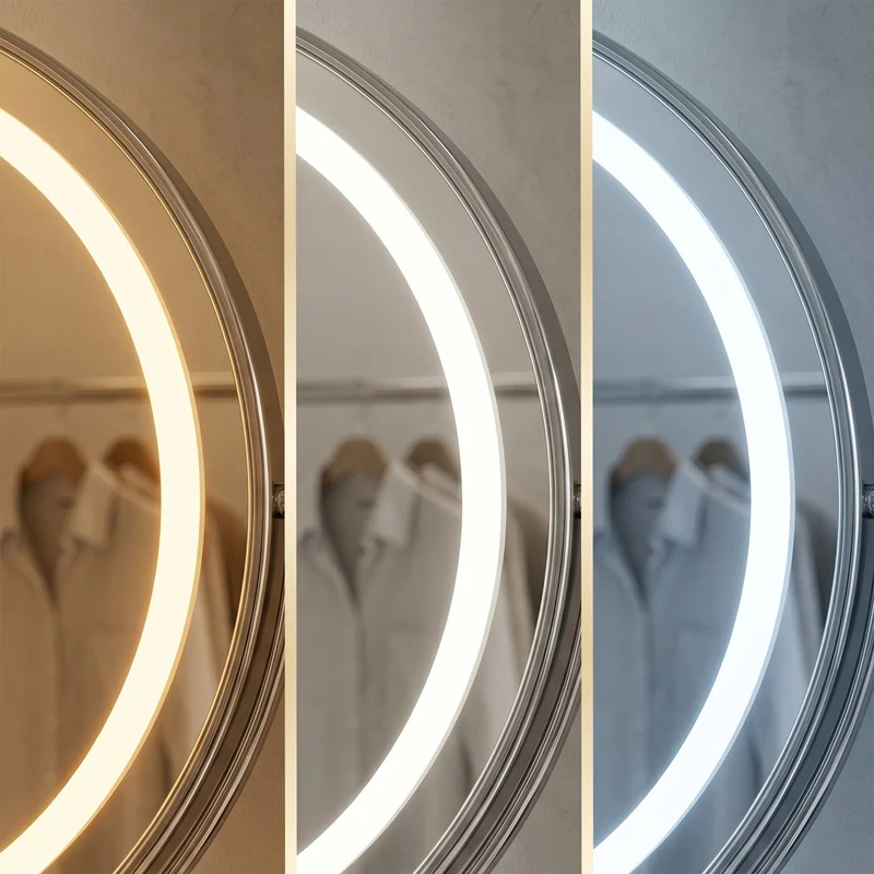 LED-Schminkspiegel - 40 cm Chrom