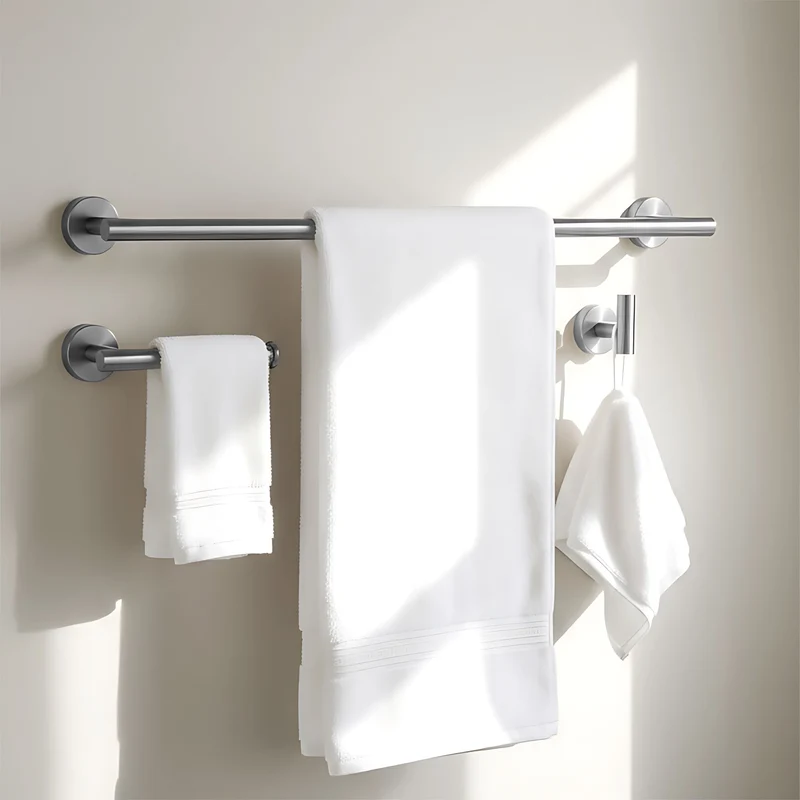 Badezimmer-Haken-Set Ari - gebürstetes Nickel