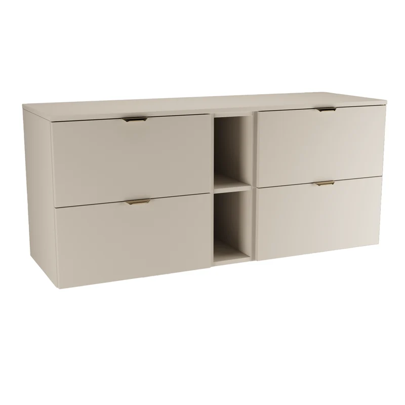 Waschtischunterschrank 140 cm mit Regal Orio - Kaschmir