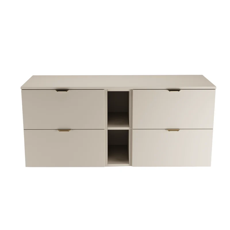 Waschtischunterschrank 140 cm mit Regal Orio - Kaschmir