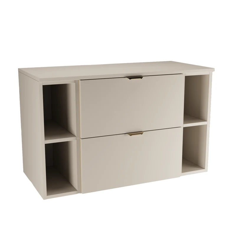 Waschtischunterschrank 100 cm mit 2 Regale Orio - Kaschmir