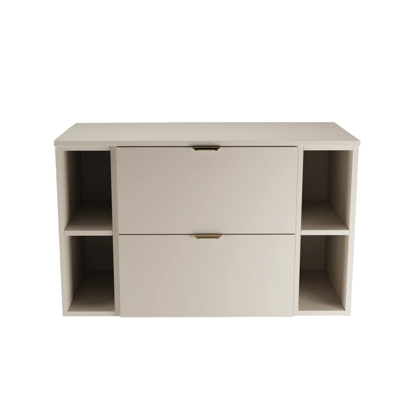 Waschtischunterschrank 100 cm mit 2 Regale Orio - Kaschmir