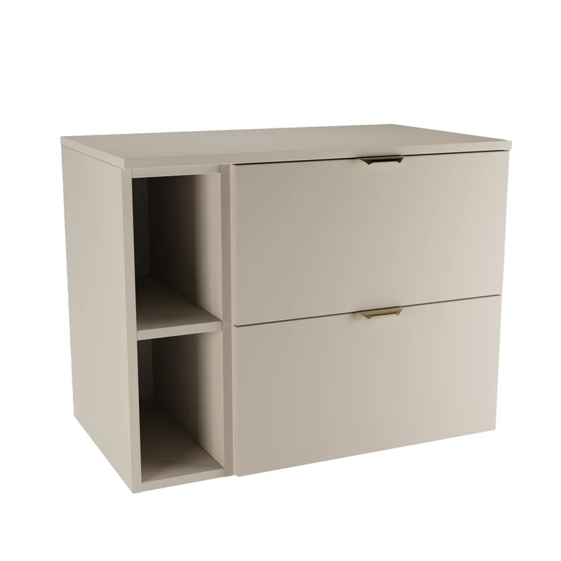 Waschtischunterschrank 80 cm mit Regal Orio - Kaschmir
