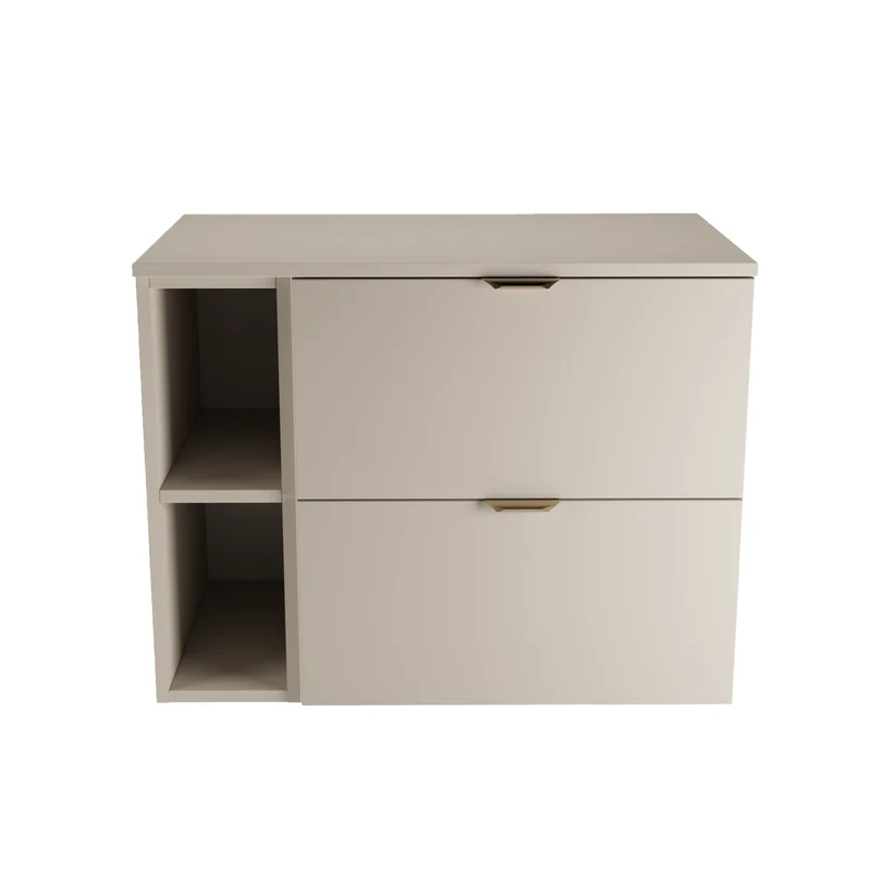 Waschtischunterschrank 80 cm mit Regal Orio - Kaschmir