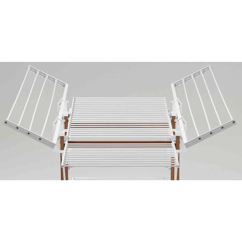 Trocknungsgestell PELLIKANO, Bleche optional, 6,5 mt Wäscheleine, Kombination mit 600 - 602 - 606 - 999. - Farbe weiß