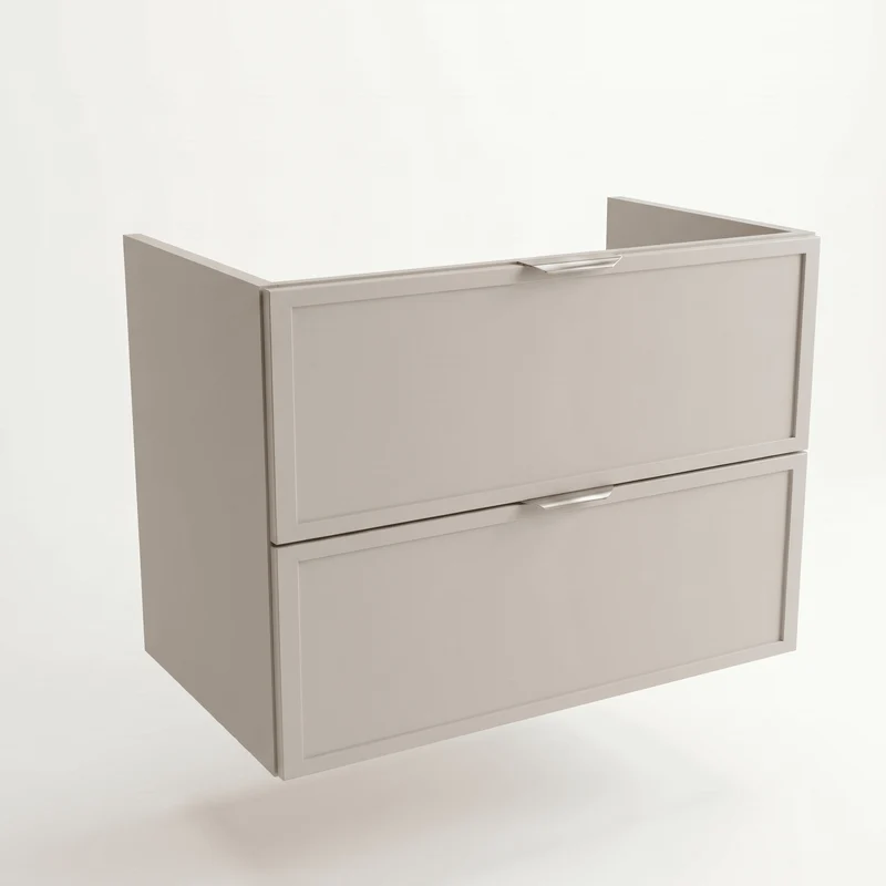 Waschtischunterschrank 80 cm mit 2 Schubladen, ohne Oberteil Roma - Kaschmir