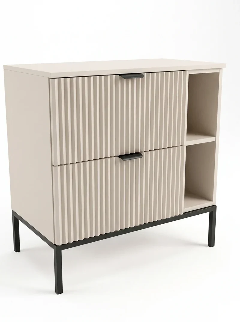 Waschtischunterschrank mit Regal 80 cm auf einem Metallgestell Willy - Kaschmir
