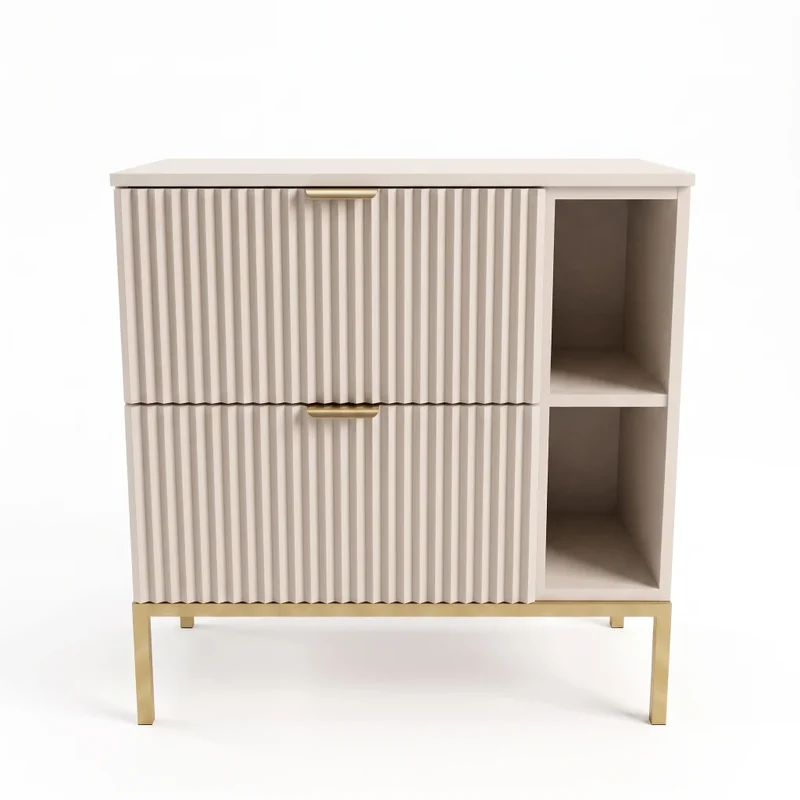 Waschtischunterschrank mit Regal 80 cm auf einem Metallgestell Willy - Kaschmir