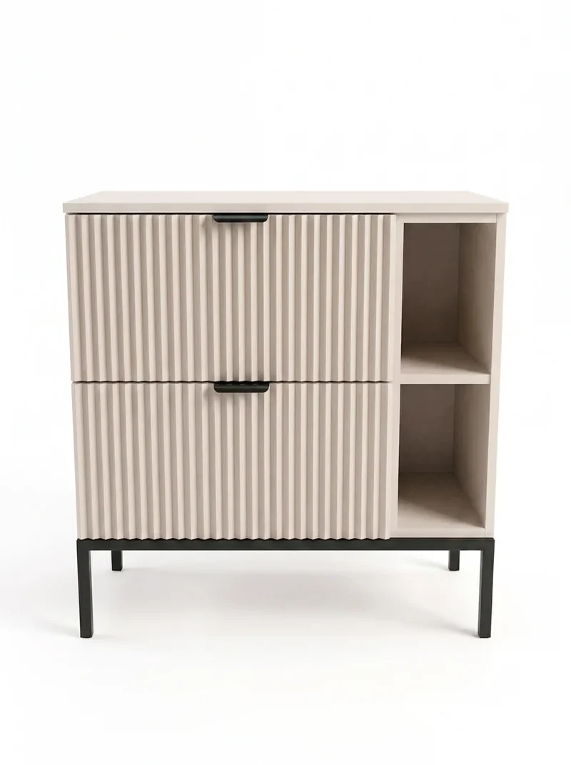 Waschtischunterschrank mit Regal 80 cm auf einem Metallgestell Willy - Kaschmir