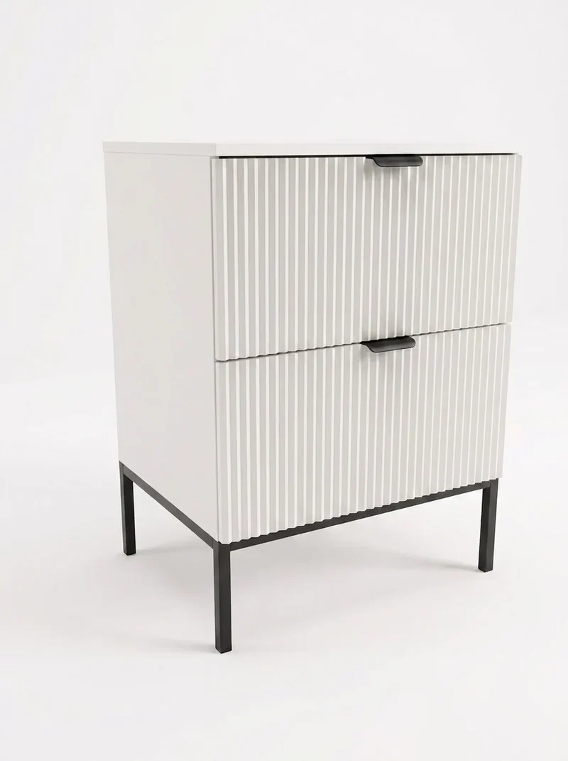 Waschtischunterschrank 60 cm auf einem Metallgestell Willy - Weiß