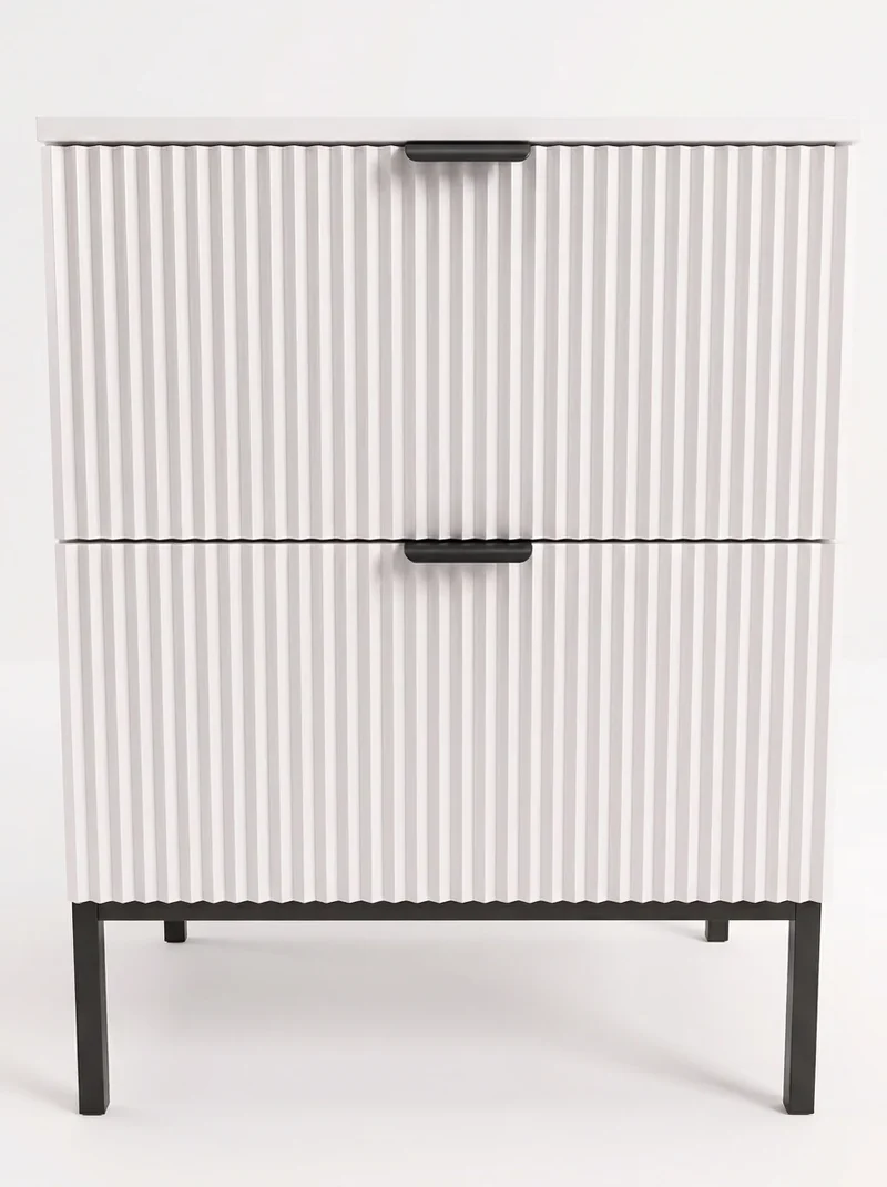 Waschtischunterschrank 60 cm auf einem Metallgestell Willy - Weiß