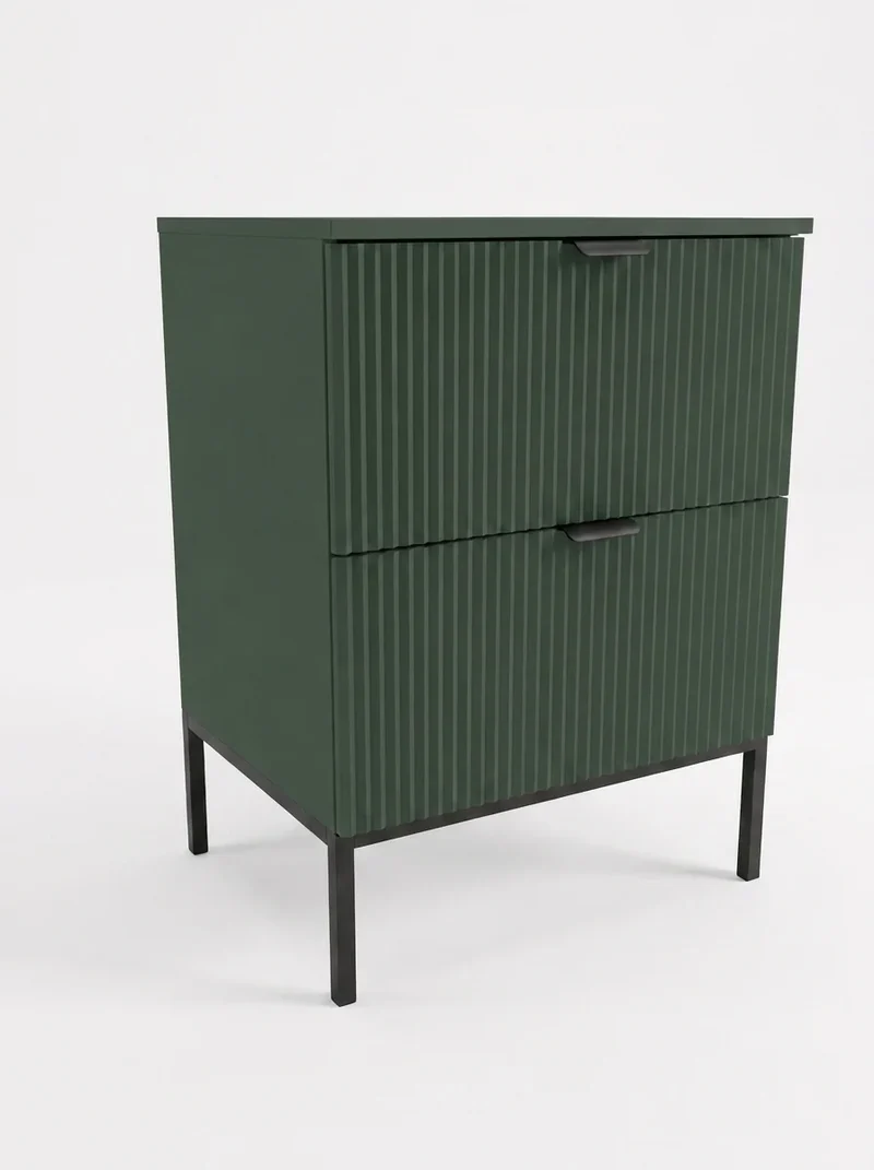 Waschtischunterschrank 60 cm auf einem Metallgestell Willy - Salbei