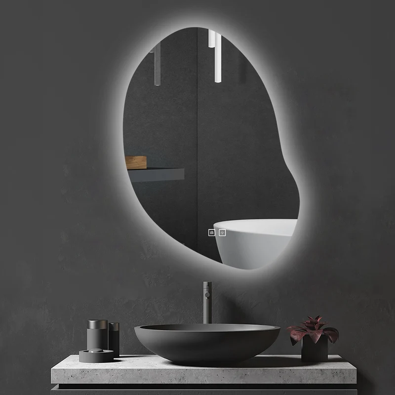 LED-Wandspiegel Cloud C - 80x60 cm