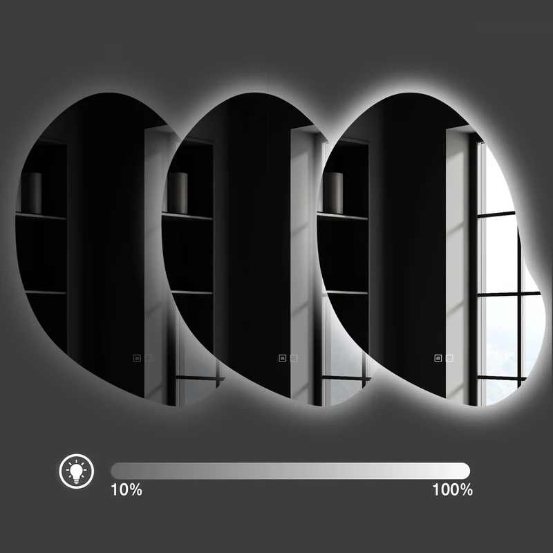 LED-Wandspiegel Cloud C - 80x60 cm