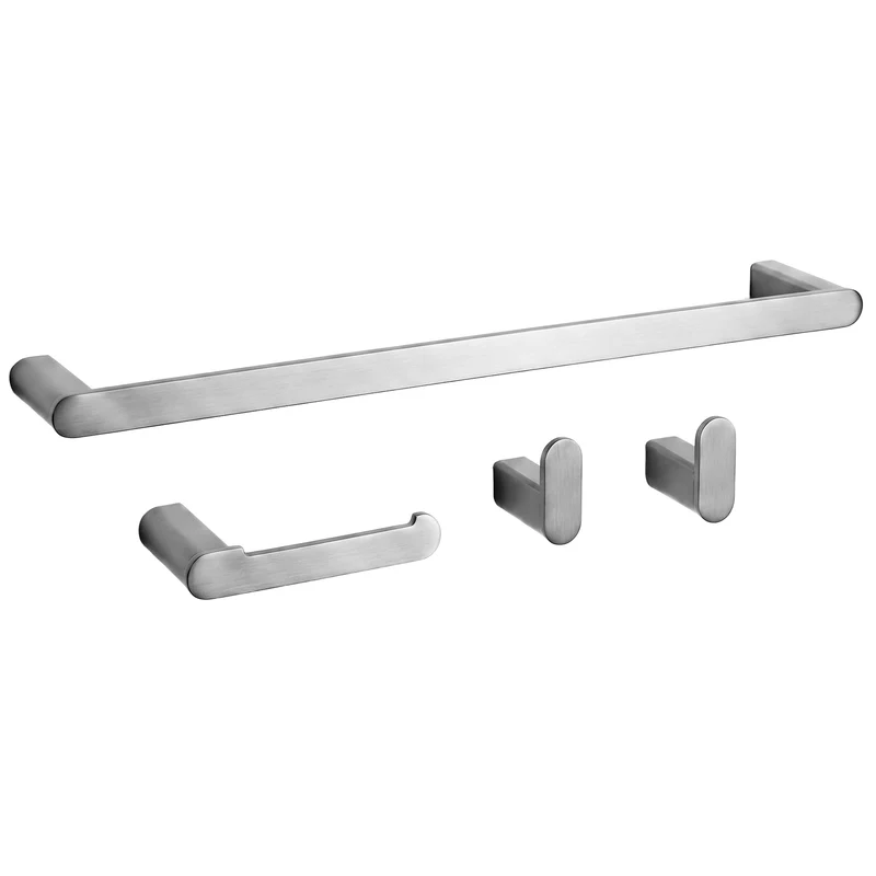 Badezimmer-Haken-Set Mati - gebürstetes Nickel