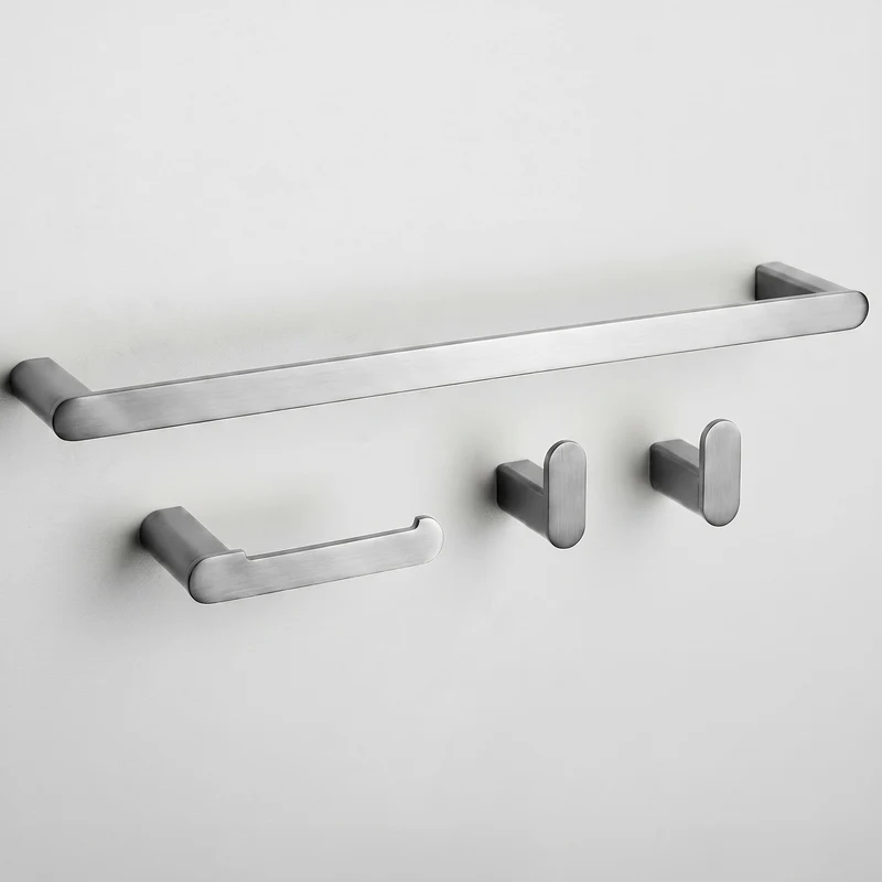 Badezimmer-Haken-Set Mati - gebürstetes Nickel