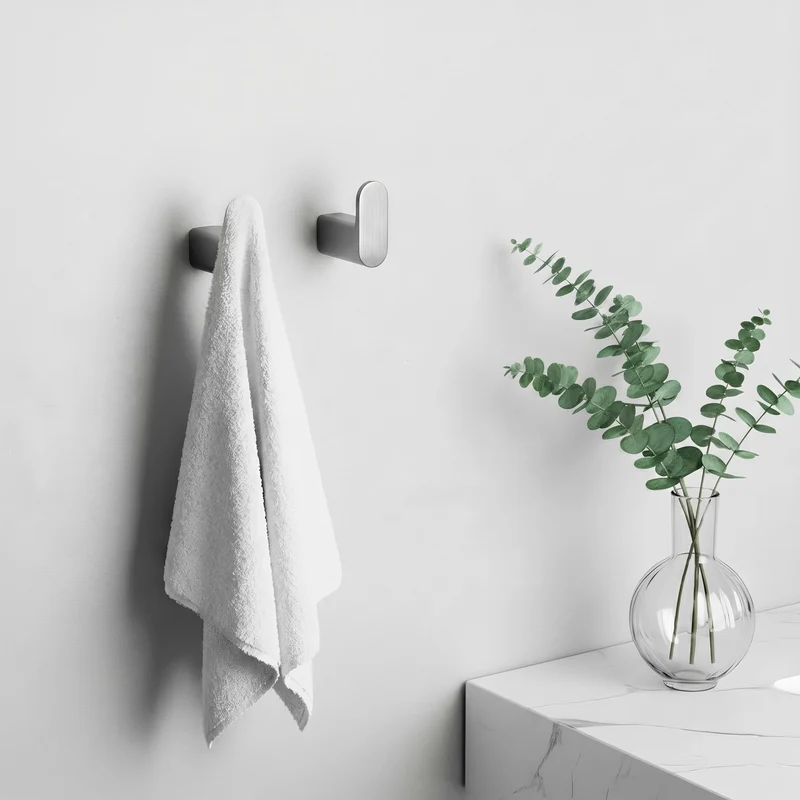 Badezimmer-Haken-Set Mati - gebürstetes Nickel