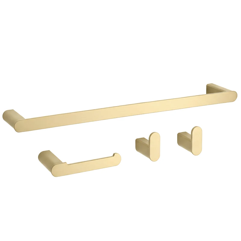 Badezimmer-Haken-Set Mati - gebürstetes Gold