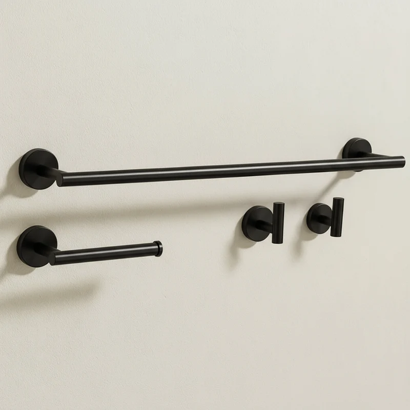 Badezimmer-Haken-Set Ari - Schwarz