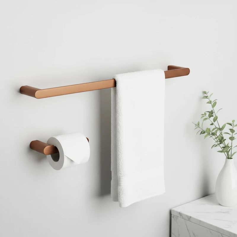 Badezimmer-Haken-Set Mati - gebürstetes Kupfer