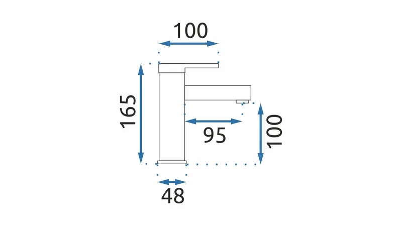 Niedrig Waschtischbatterie Pixel - Schwarz
