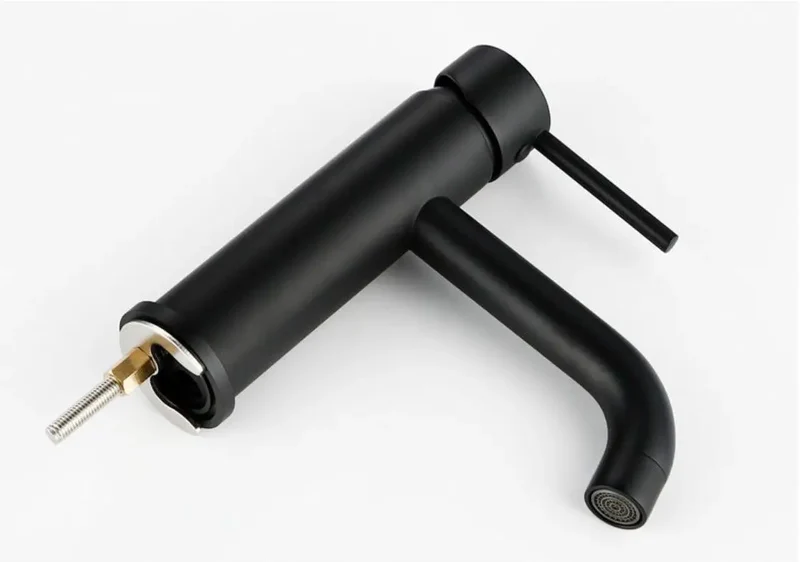 Niedrig Waschtischbatterie Lungo - Schwarz