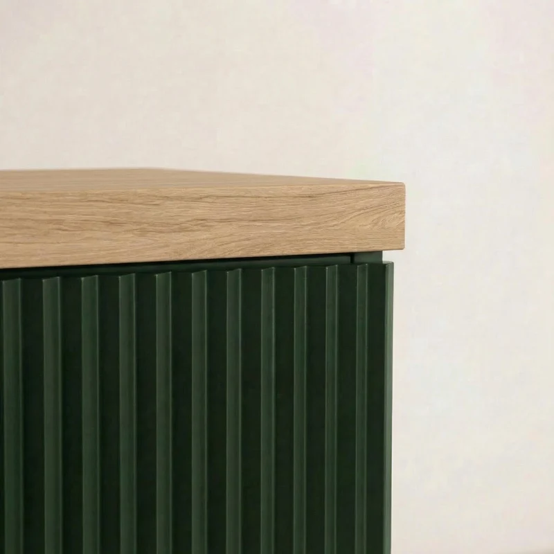 Waschtischunterschrank mit 4 Schubladen 120 cm Willy - Salbei/Walnuss