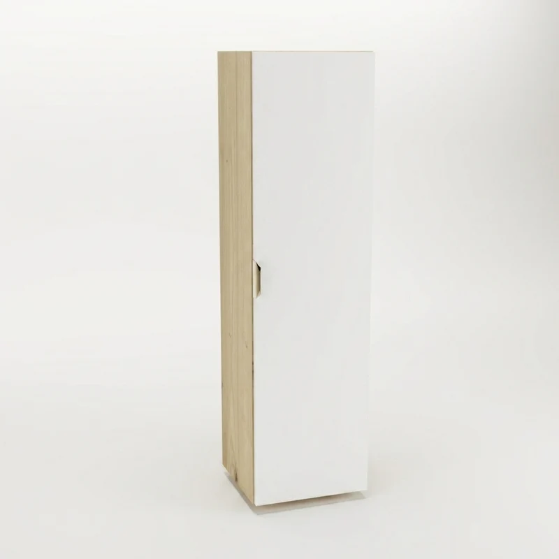 Bad Hochschrank 120 cm Orio - Weiß/Eiche Artisan