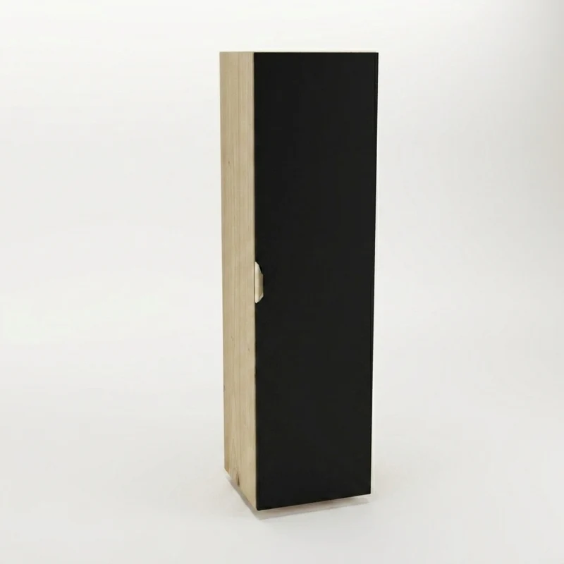 Bad Hochschrank 120 cm Orio - Schwarz/Eiche Artisan