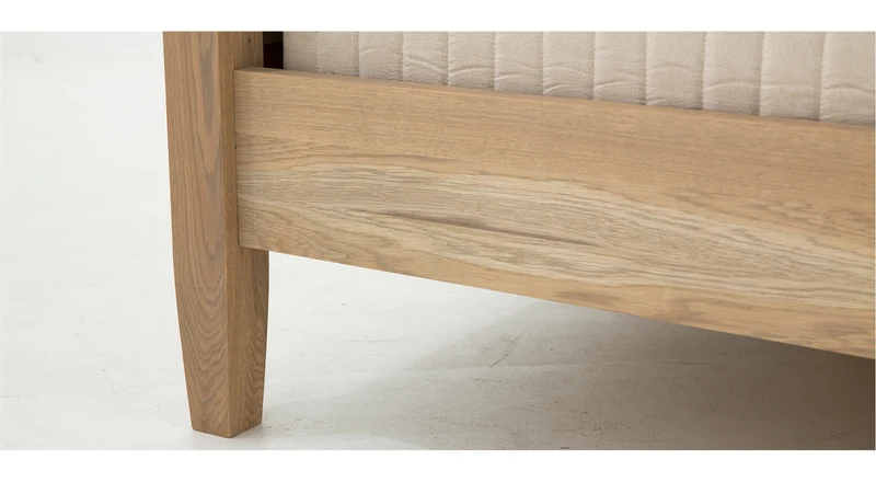 Bett Eiche-Natur Landhausstil, Himmelbett Eiche Landhaus, Breite 160 cm