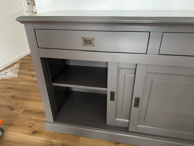 Sideboard grau Landhausstil, Anrichte grau Landhaus, Breite 230 cm
