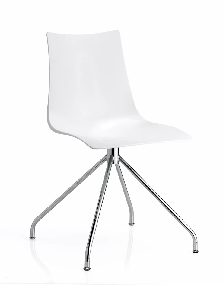 Design Stuhl Kunststoff, Stuhl weiß-chrom