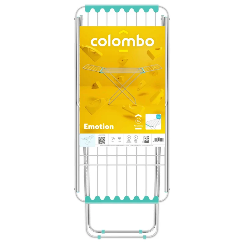 Colombo Emotion – Flügelwäscheständer mit 20 m Trockenlänge, Aluminium und Stahl, Made in Italy