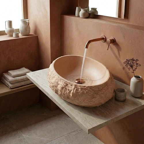 Aufsatzwaschbecken Mika - Light Terracotta