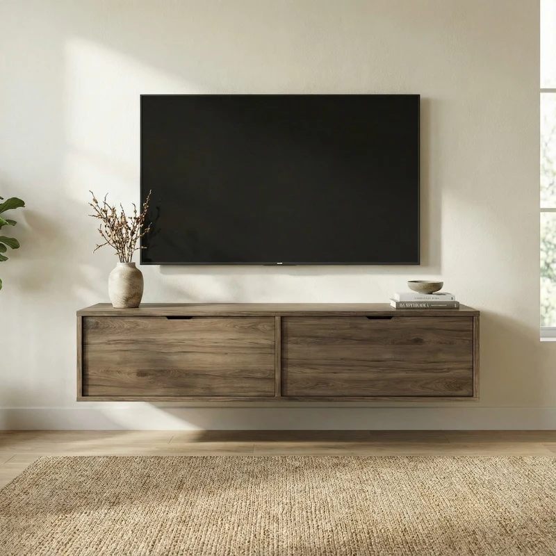 TV Schrank 140 cm Aura - Walnuss Dunkel