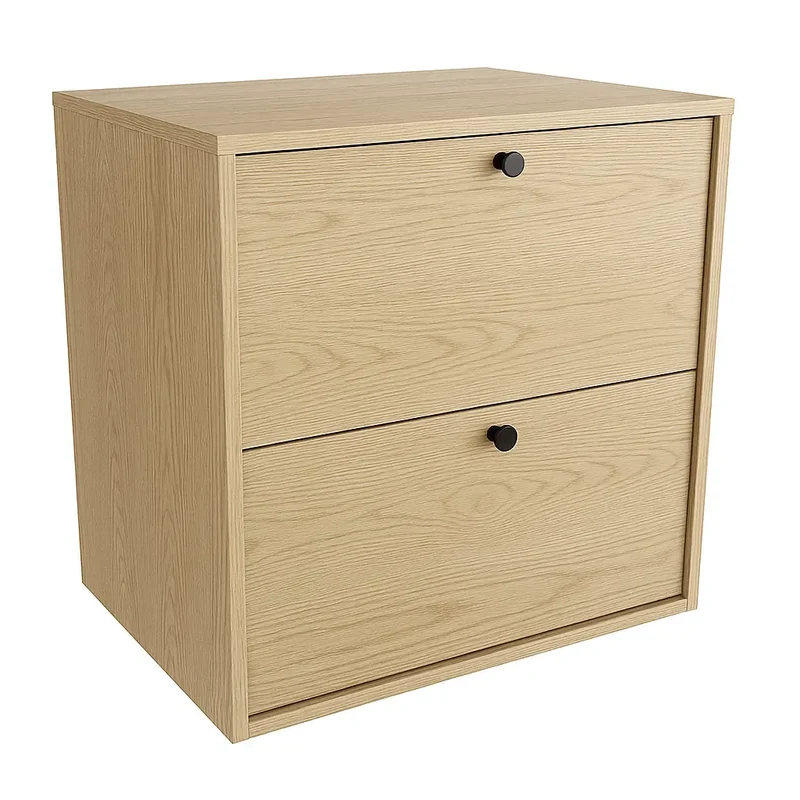 Waschtischunterschrank 60 cm, glatte Fronten Belino - Eiche Cremona
