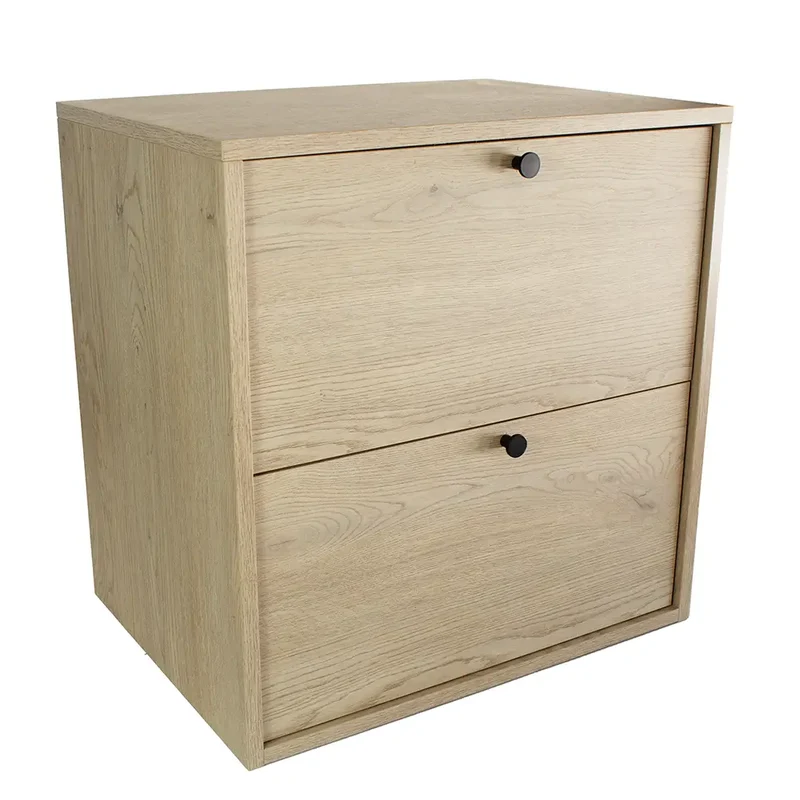Waschtischunterschrank 60 cm, glatte Fronten Belino - Eiche Cremona