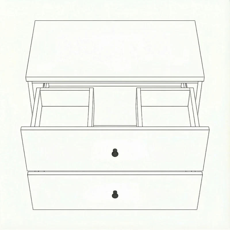 Waschtischunterschrank 60 cm, glatte Fronten Belino - Eiche Cremona