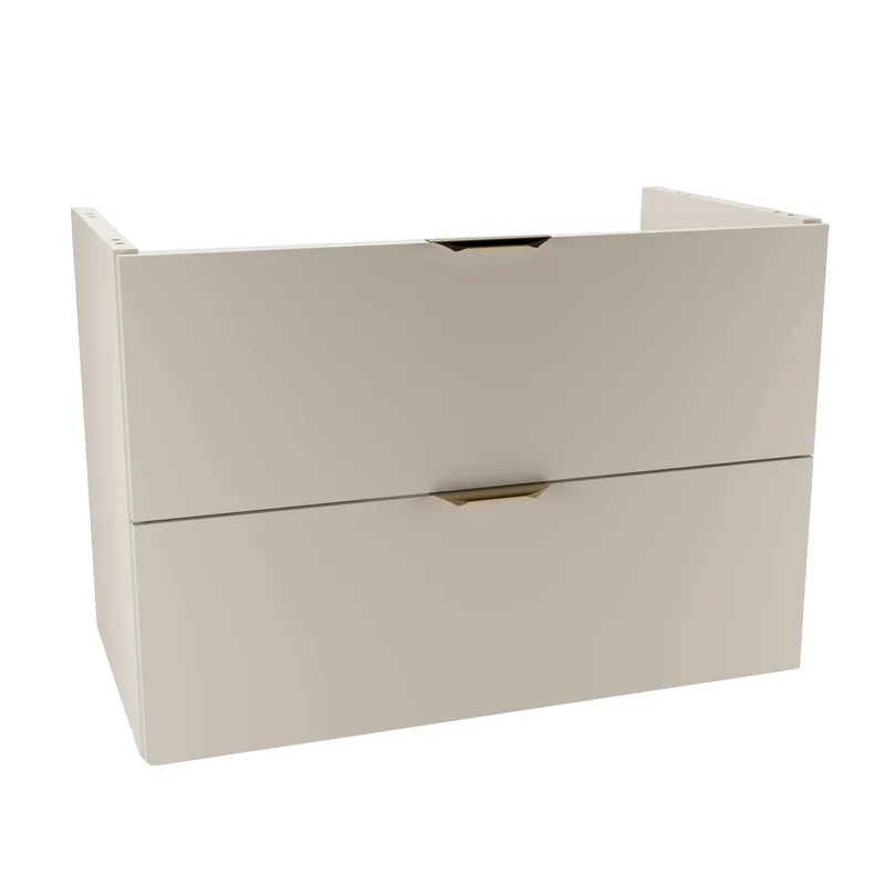 Waschtischunterschrank mit 2 Schubladen 80 cm, ohne Oberteil Orio - Kaschmir