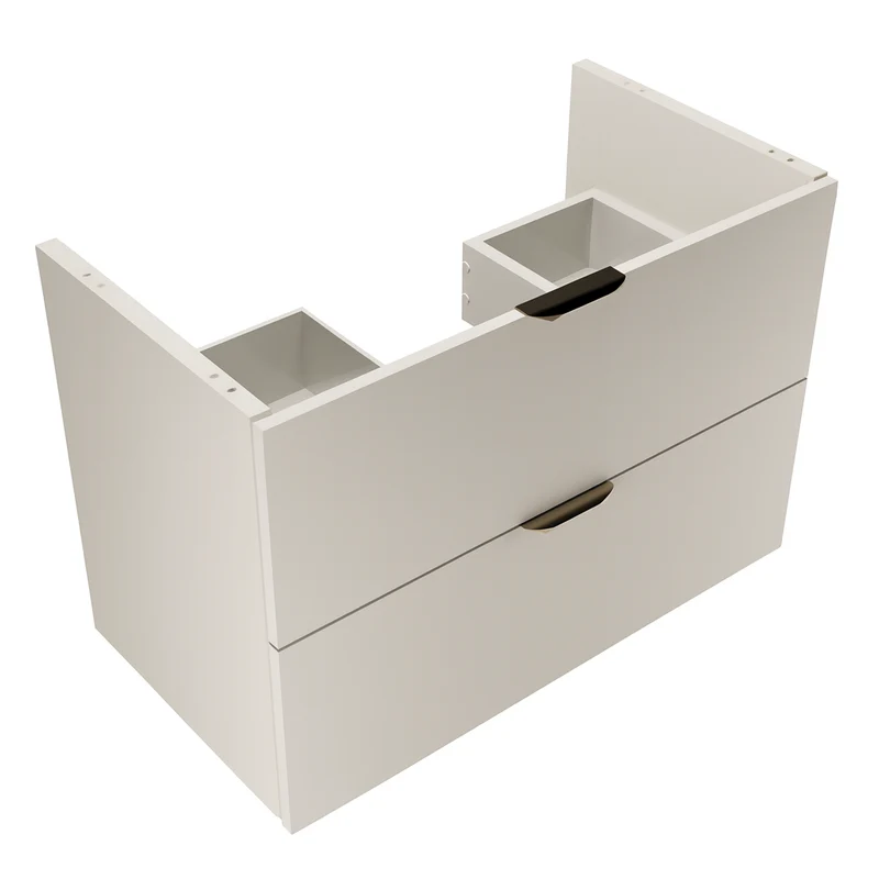 Waschtischunterschrank mit 2 Schubladen 80 cm, ohne Oberteil Orio - Kaschmir