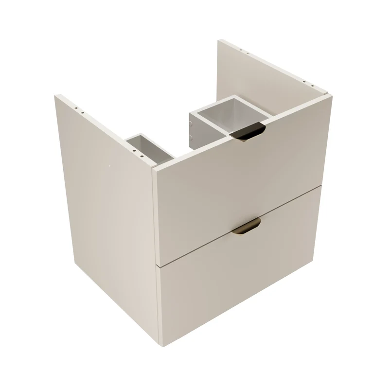 Waschtischunterschrank mit 2 Schubladen 60 cm, ohne Oberteil Orio - Kaschmir
