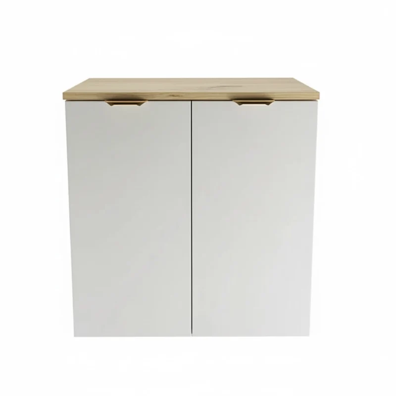 Waschtischunterschrank mit Türen 60 cm Orio - Weiß/Eiche Artisan