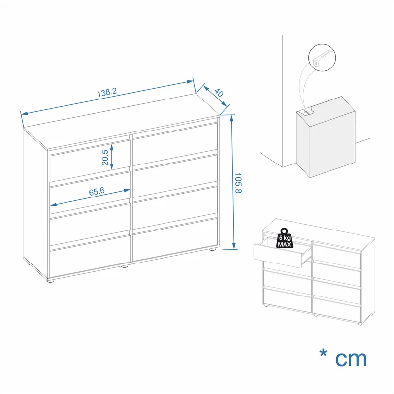 Chest of Drawers Linoa 8S