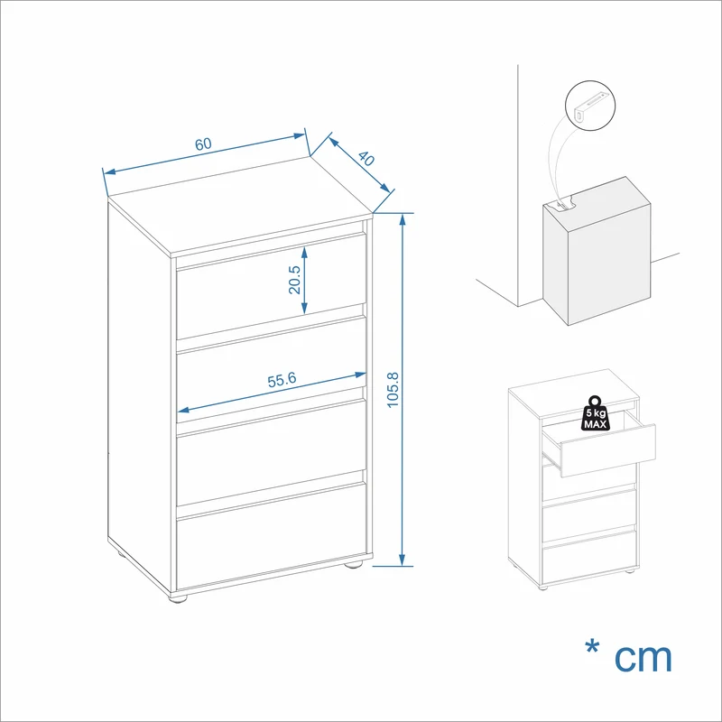Chest of Drawers Linoa 4S