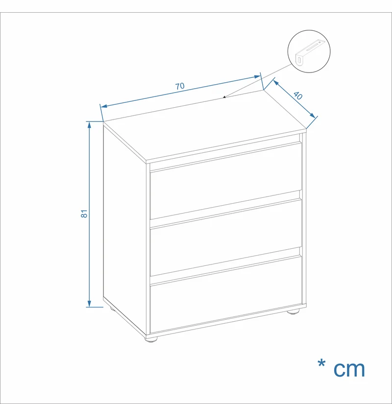 Chest of Drawers Linoa 3S